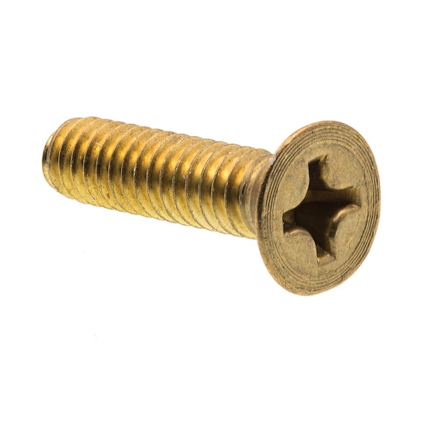 Machine Screw, Flat Head, Phillips Drive 1/4in-20 X 1in Solid Brass 50PK
